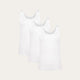3-pak Hvide Dametanktoppe Chalk White