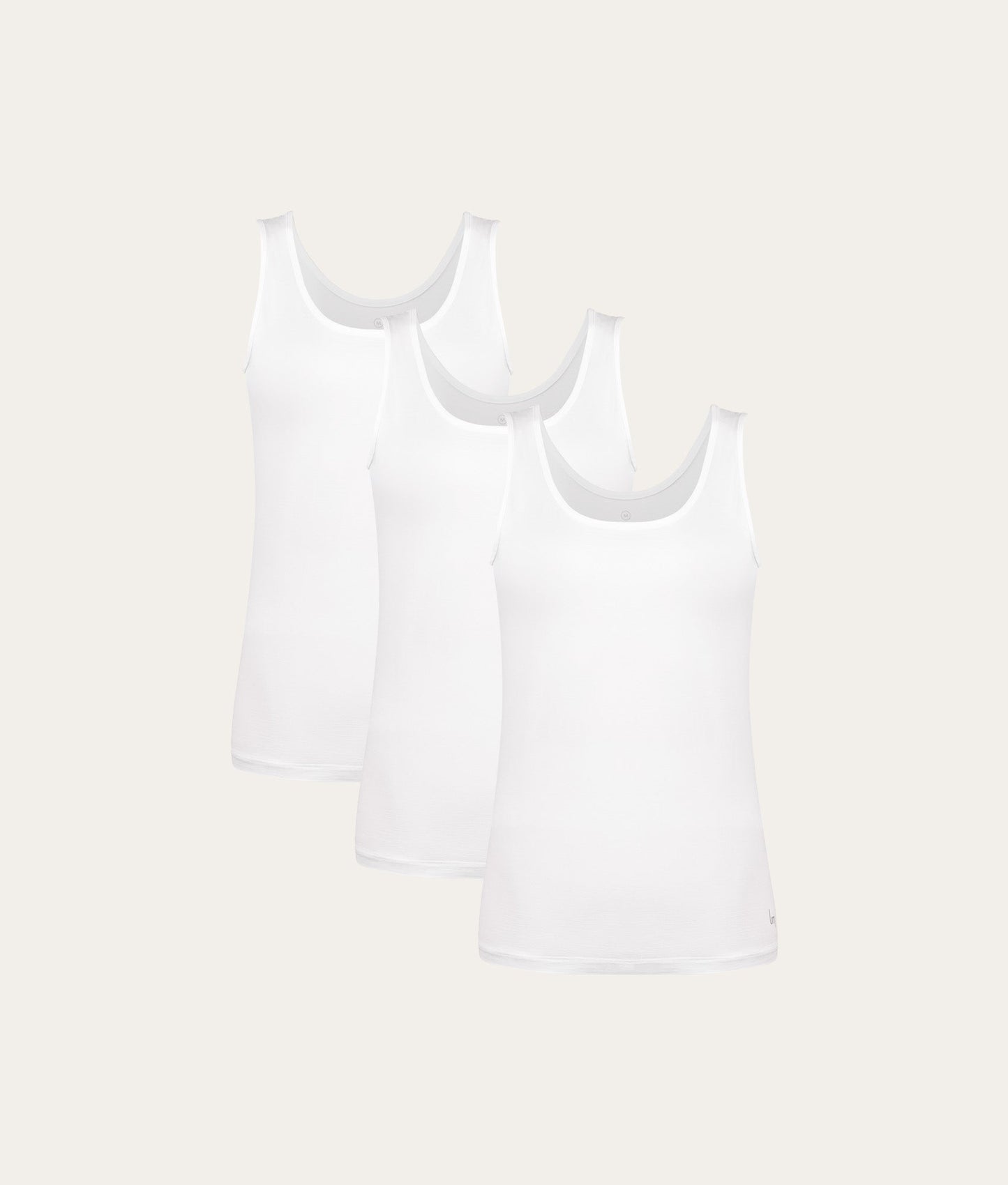 Witte Dames Tanktop Chalk White (3 - pack) - Undiemeister