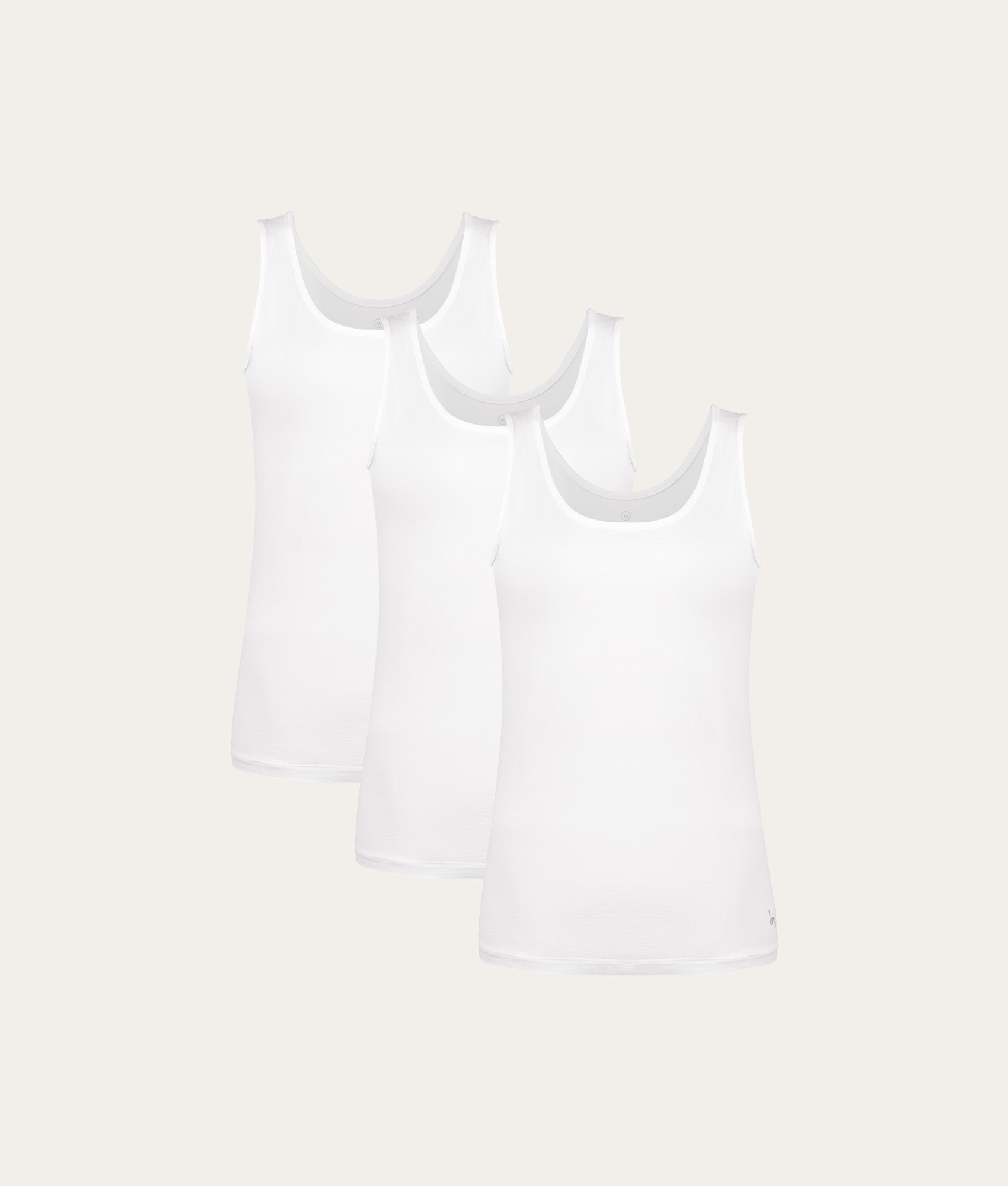 Witte Dames Tanktop Chalk White (3 - pack) - Undiemeister