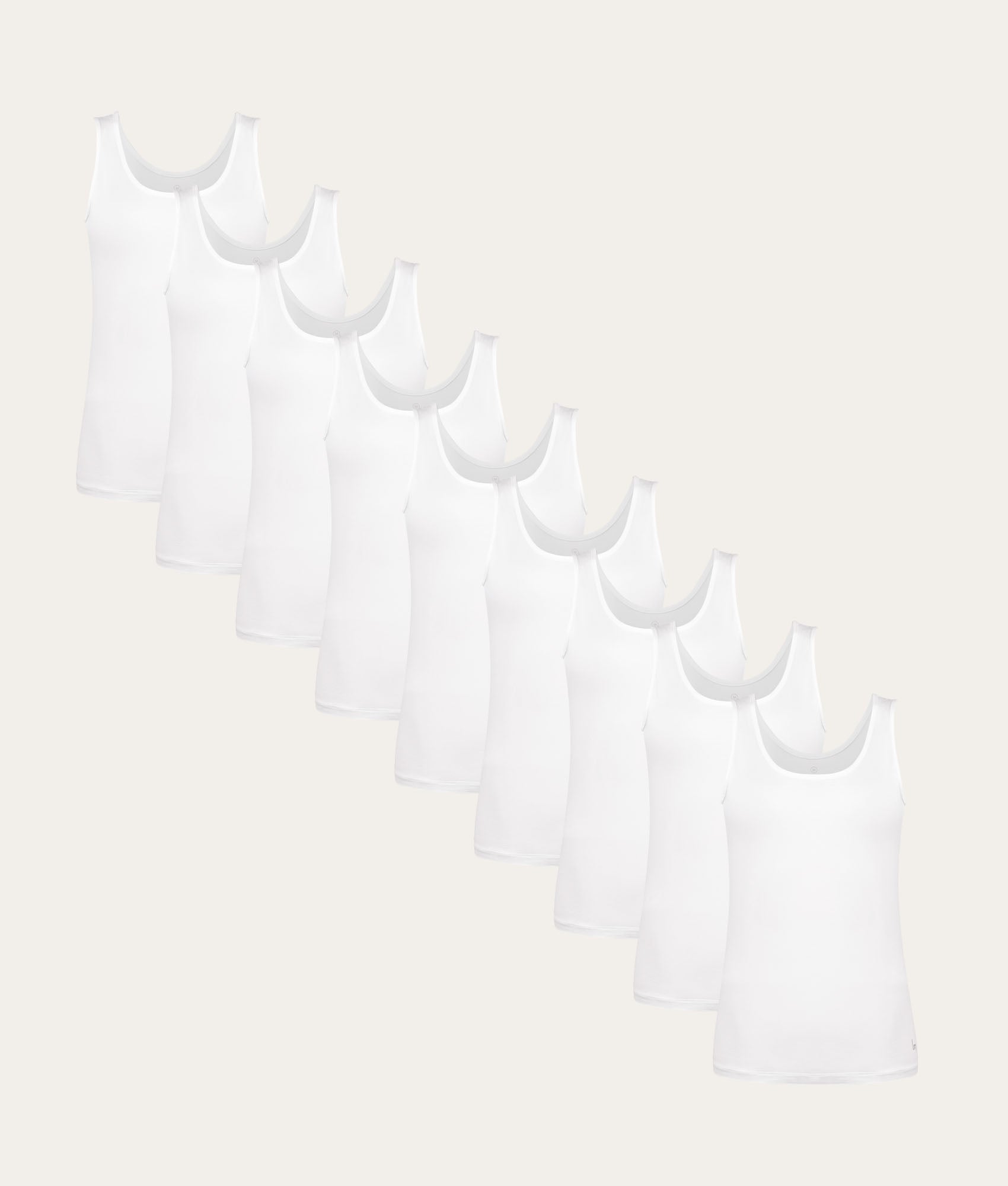 Undiemeister Dames - Witte Tanktop 9-pack
