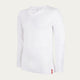 Weißer Slim Fit Longsleeve V-Ausschnitt Chalk White