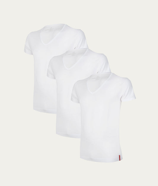 Bombaytesthouse Wit T Shirt Dames V Hals Bombaytesthouse Zwart T