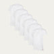 Weißes Slim Fit T-Shirt Rundhalsausschnitt Chalk White 6er-Pack