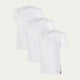 Weißes Slim Fit T-Shirt V-Ausschnitt Chalk White 3er-Pack