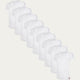 Lot de 9 T-shirts Slim Fit Col V Profond Blanc Chalk White