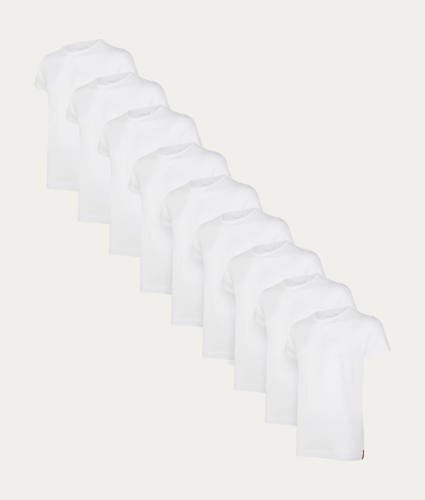 9-pack witte T-shirts met ronde hals | Undiemeister