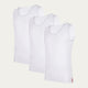 Weißer Slim Fit Tanktop Chalk White 3er-Pack