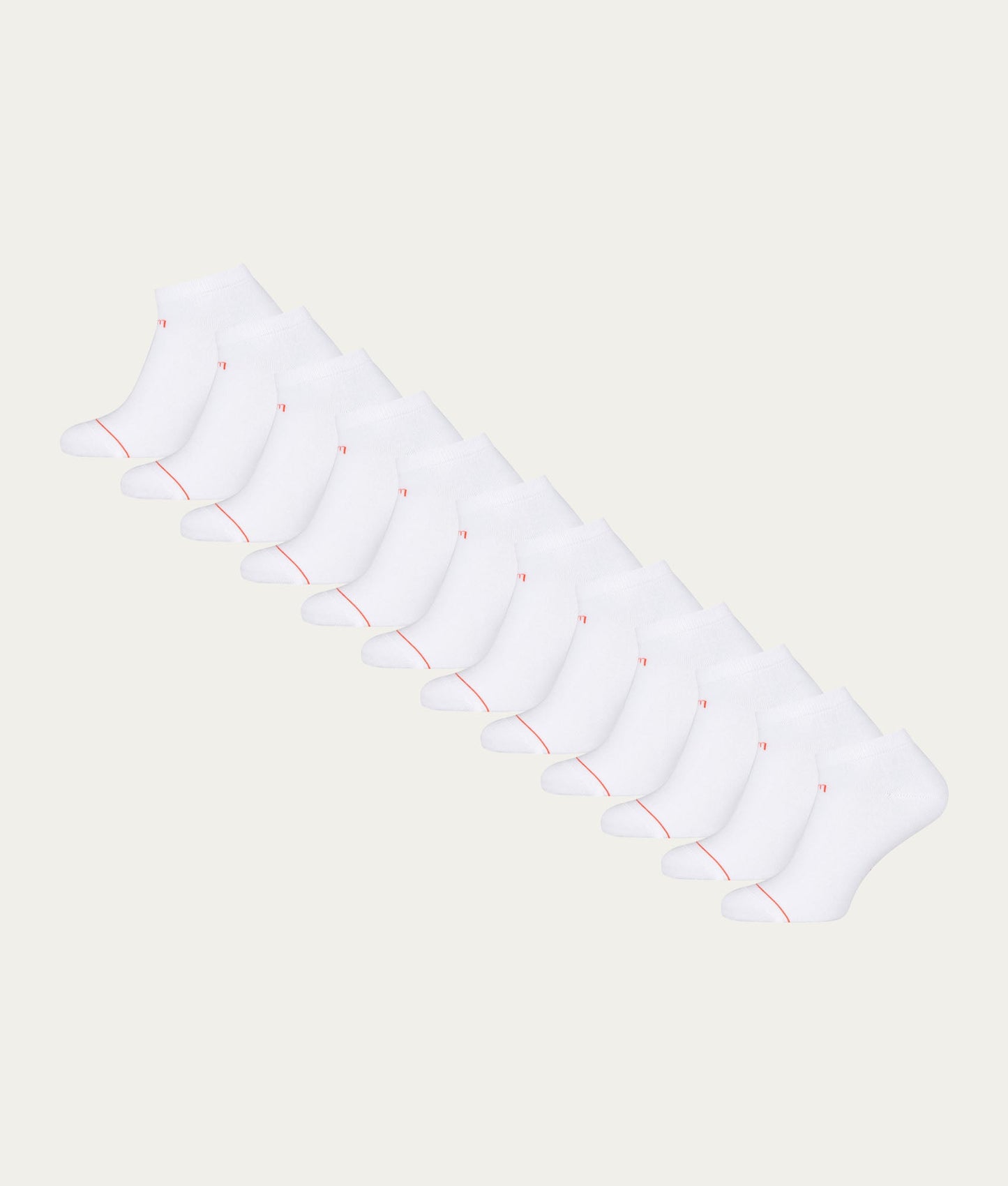 Witte Sneakersokken Chalk White (12 - pack) - Undiemeister