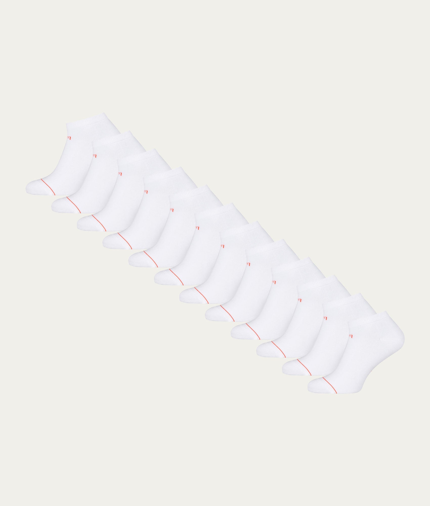 Witte Sneakersokken Chalk White (12 - pack) - Undiemeister