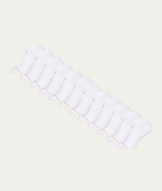 Witte Sneakersokken Chalk White (12 - pack) - Undiemeister