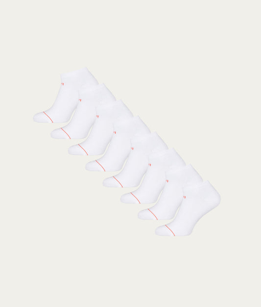 Witte Sneakersokken Chalk White (8 - pack) - Undiemeister