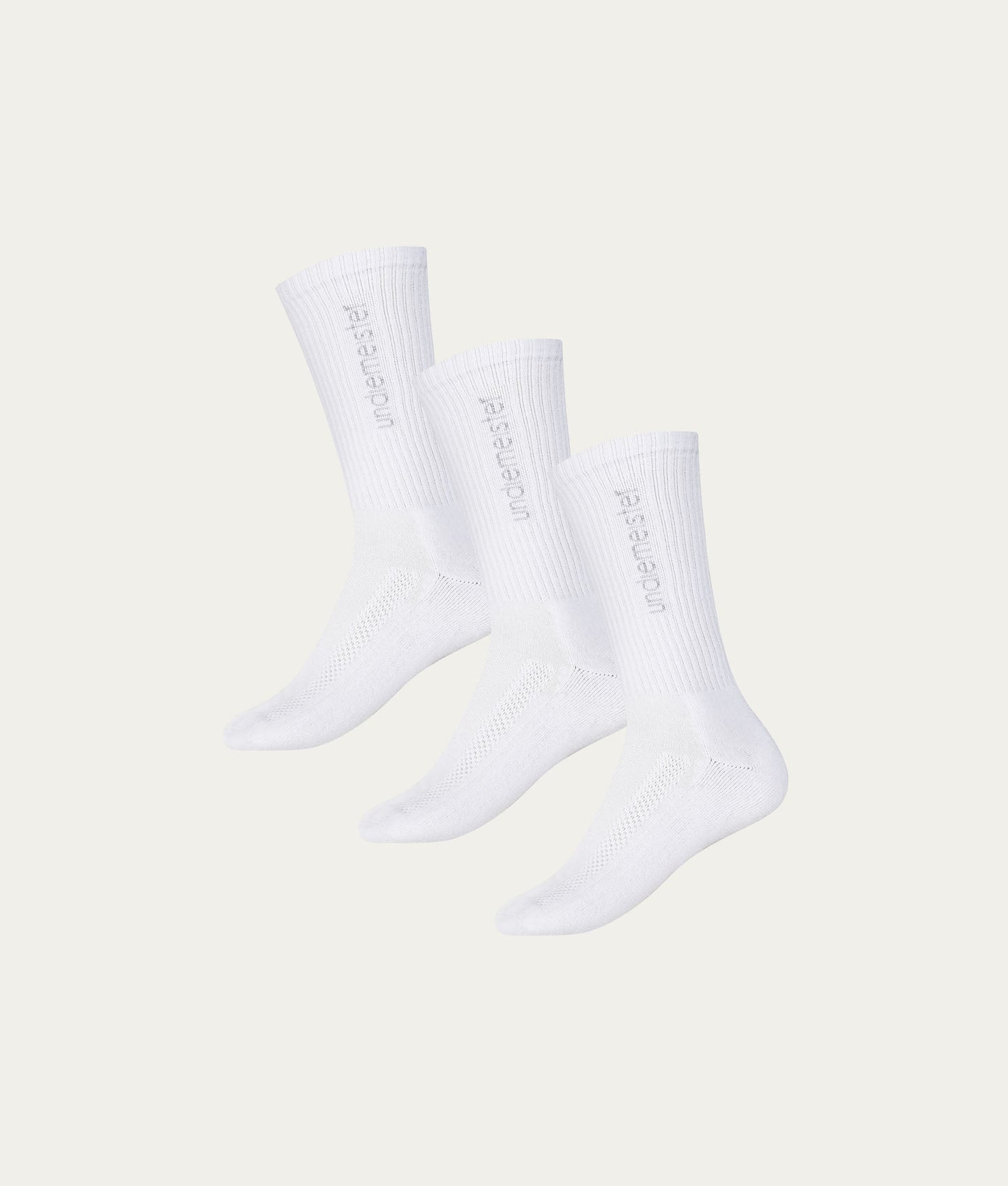 Witte Sportsokken Chalk White (3 - pack) - Undiemeister