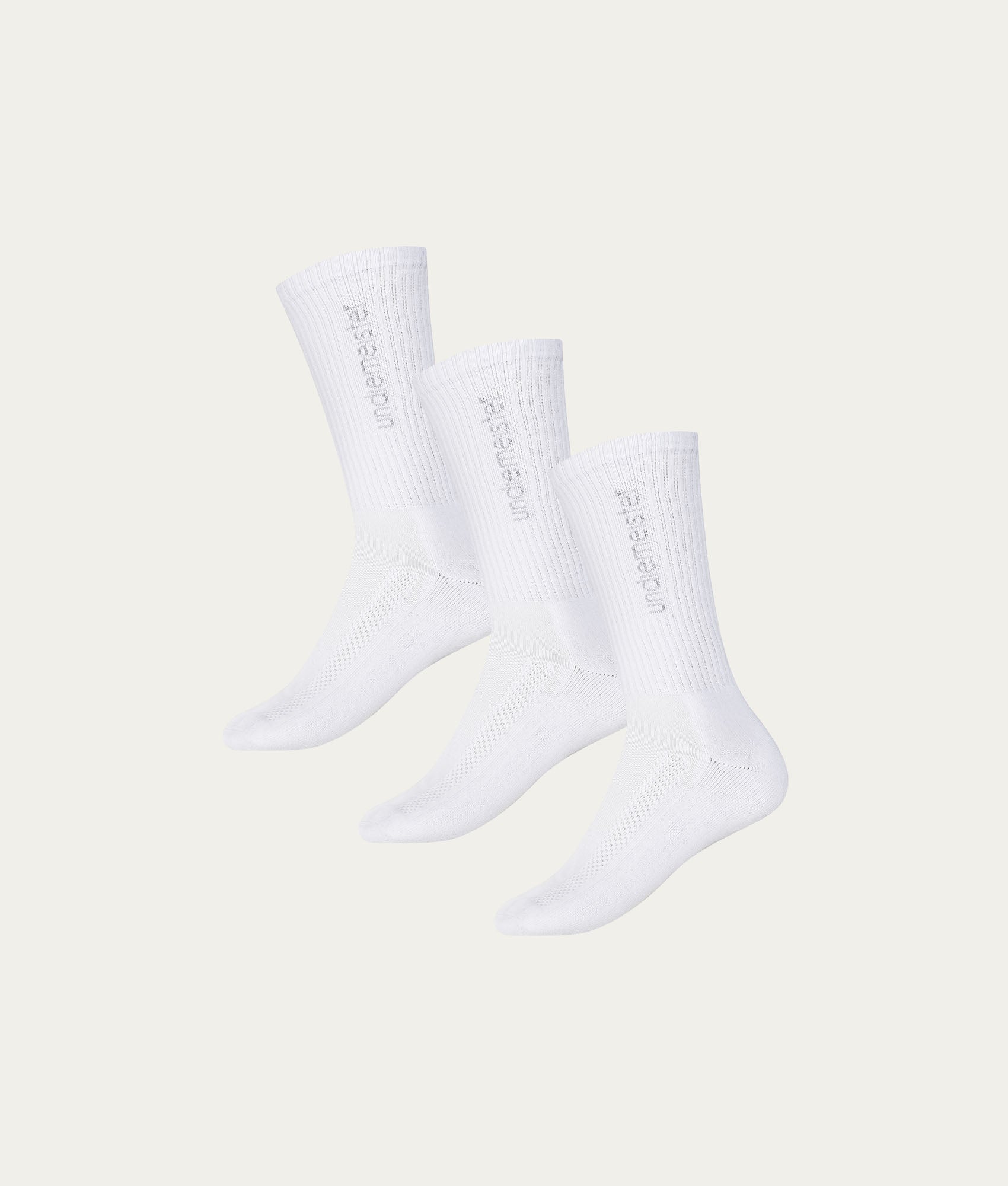 Witte Sportsokken Chalk White (3 - pack) - Undiemeister