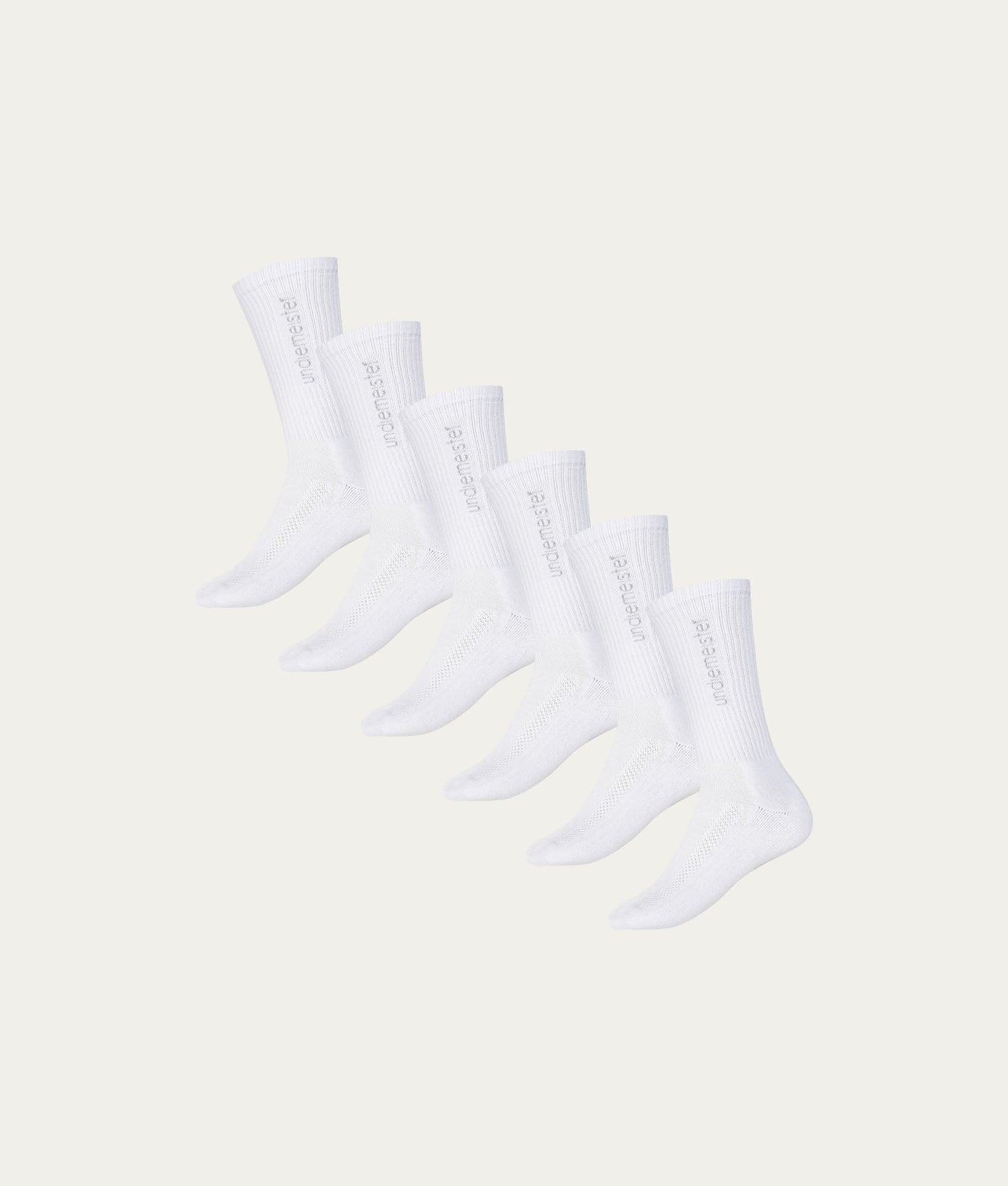 Witte Sportsokken Chalk White (6 - pack) - Undiemeister