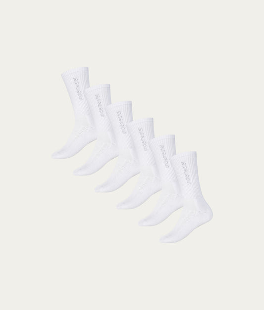 Witte Sportsokken Chalk White (6 - pack) - Undiemeister