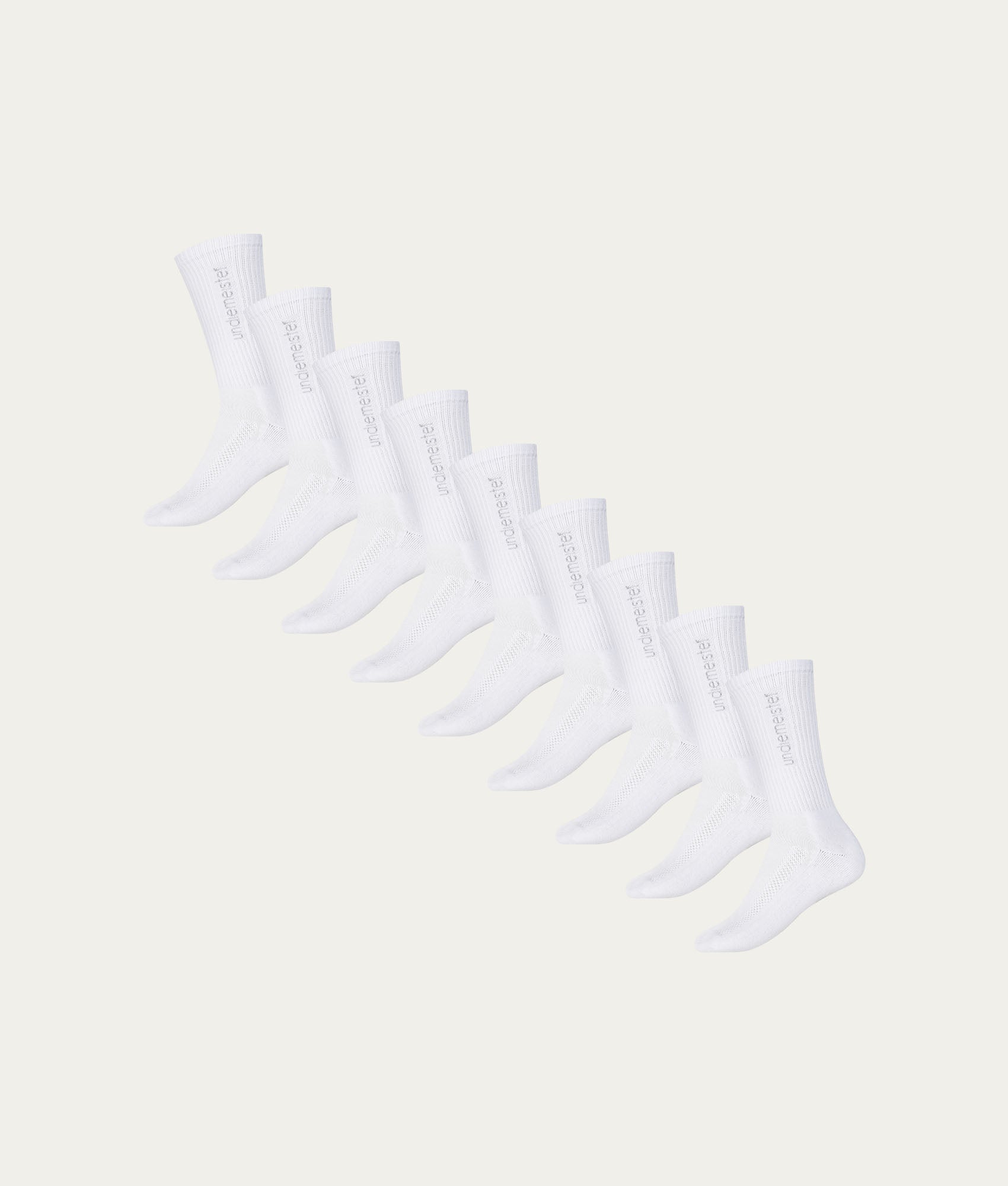 Witte Sportsokken Chalk White (9 - pack) - Undiemeister