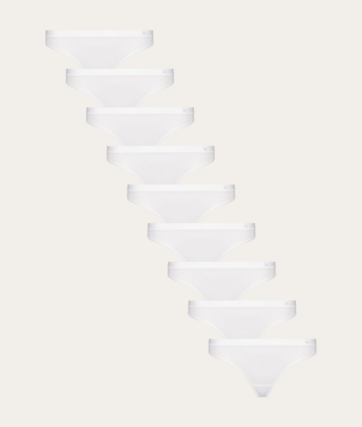 Undiemeister Dames - Witte String 9-pack