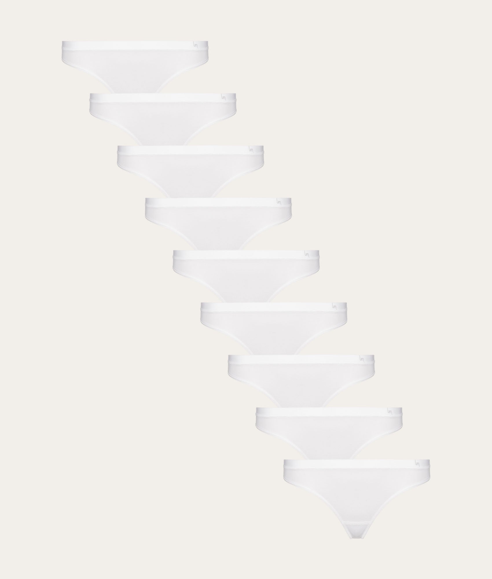 Undiemeister Dames - Witte String 9-pack