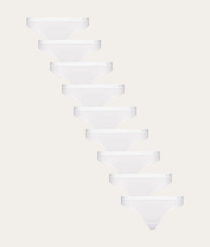Undiemeister Dames - Witte String 9-pack
