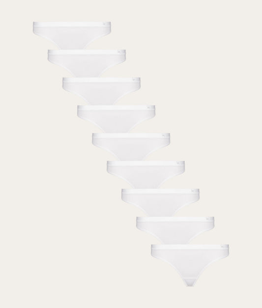 Undiemeister Dames - Witte String 9-pack