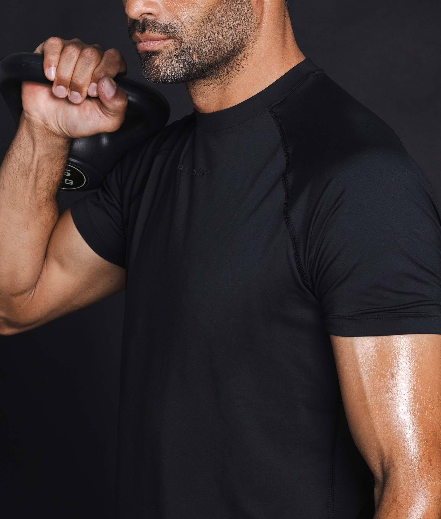 Zwart Sport T-shirt Volcano Ash (2 - pack) - Undiemeister