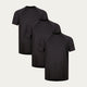 Schwarzes Sport T-Shirt Volcano Ash (3er-Pack)