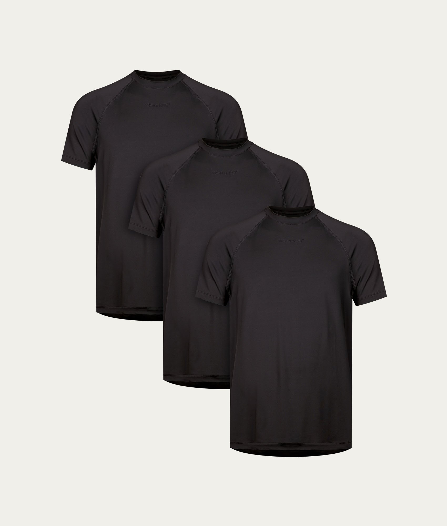 Zwart Sport T-shirt Volcano Ash (3 - pack) - Undiemeister