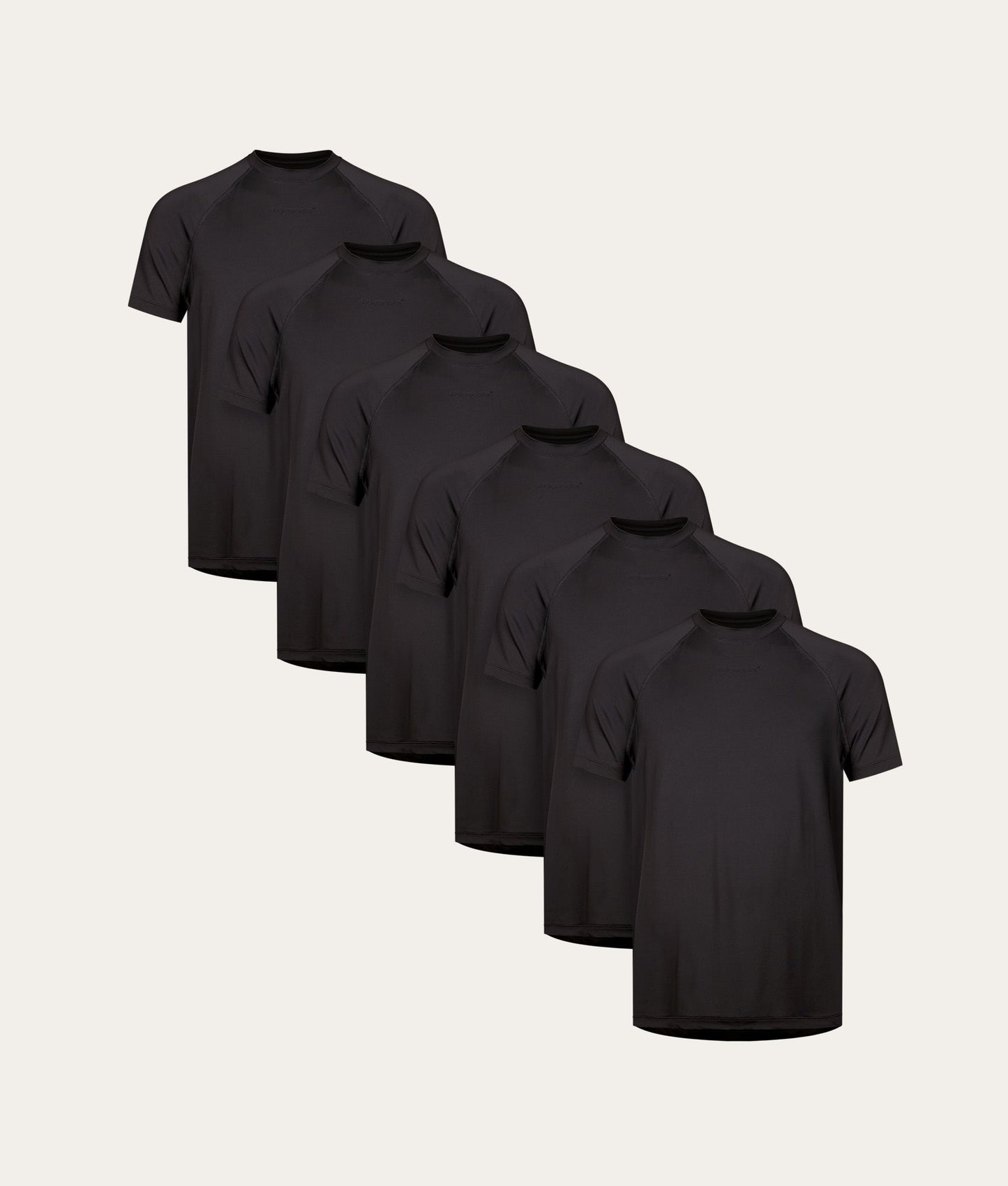 Zwart Sport T-shirt Volcano Ash (6 - pack) - Undiemeister