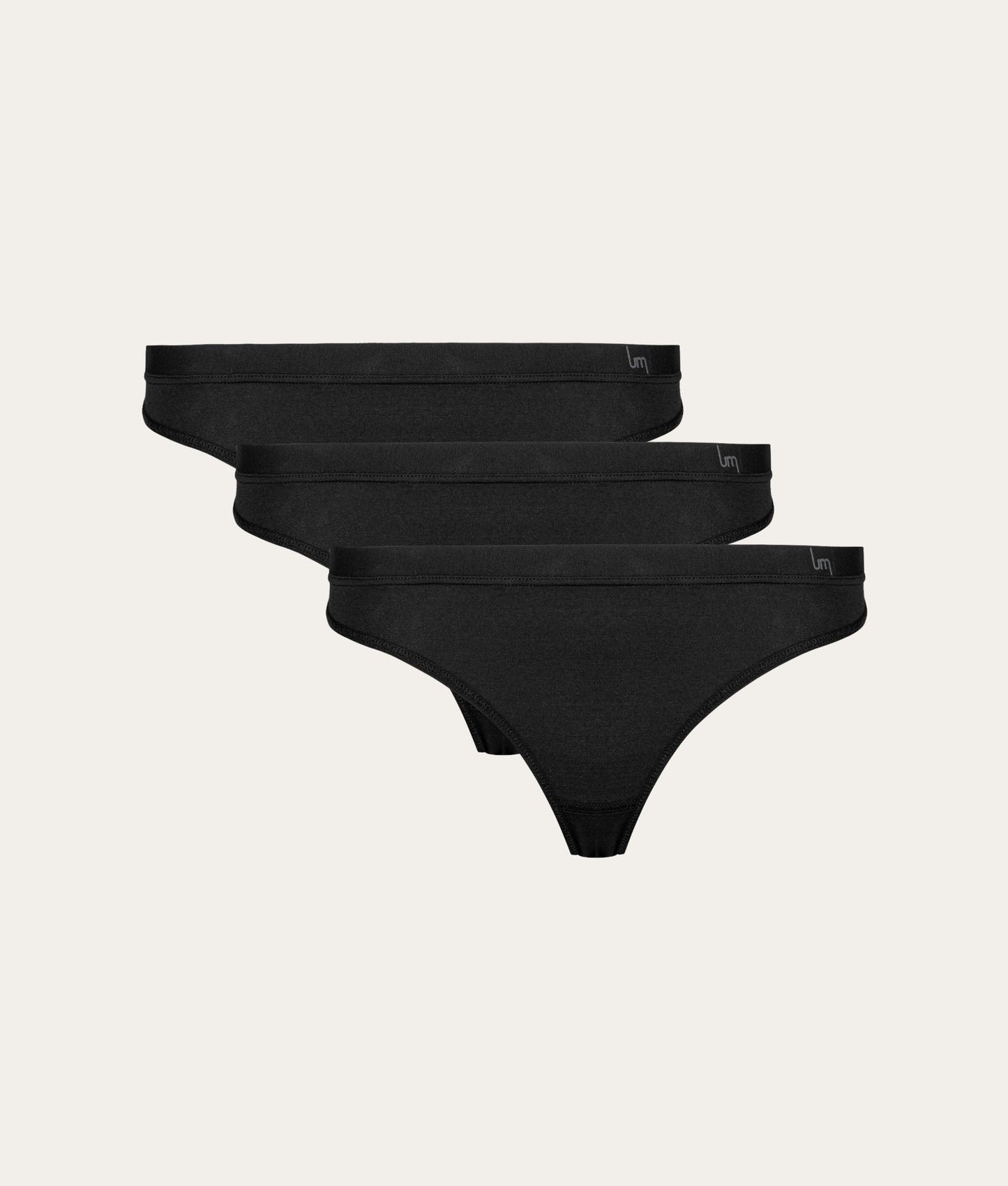 Zwarte Bikinislip Volcano Ash (3 - pack) - Undiemeister