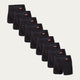 Pack de 9 Bóxers Negros Volcano Ash
