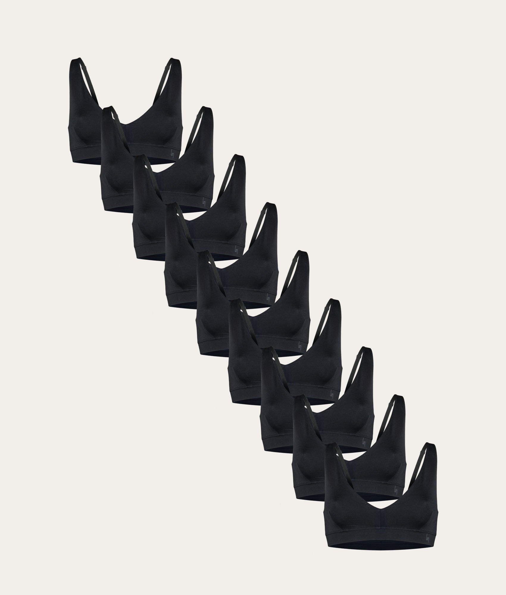 Undiemeister Dames - Zwarte Bralette 9-pack