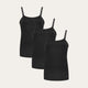 Schwarzes Camisole Volcano Ash (3er-Pack)
