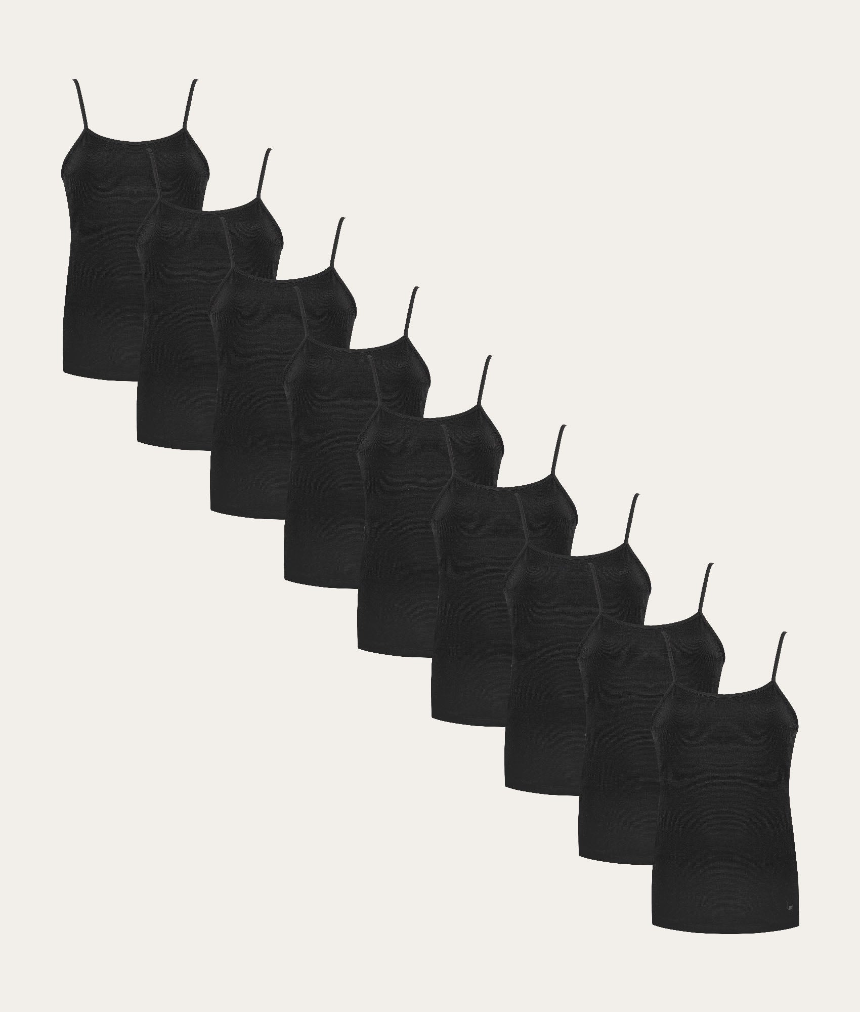 Undiemeister Dames - Zwarte Camisole 9-pack
