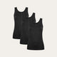 Schwarzes Tanktop Volcano Ash (3er-Pack)