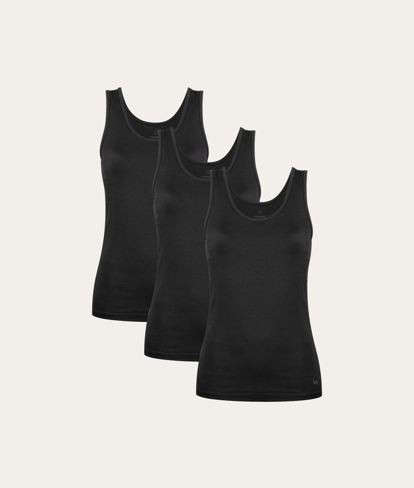 Zwarte Dames Tanktop Volcano Ash (3 - pack) - Undiemeister