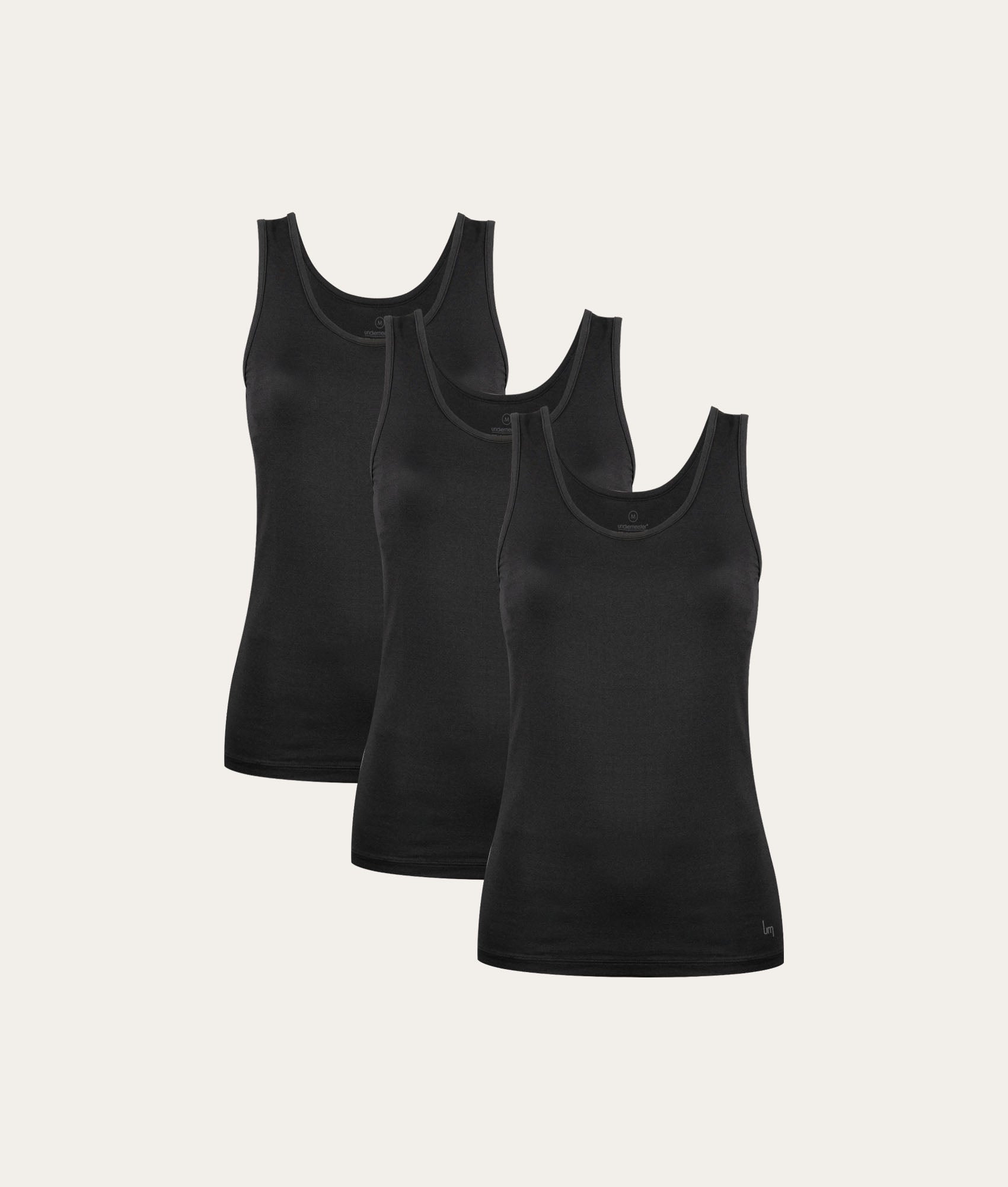 Zwarte Dames Tanktop Volcano Ash (3 - pack) - Undiemeister