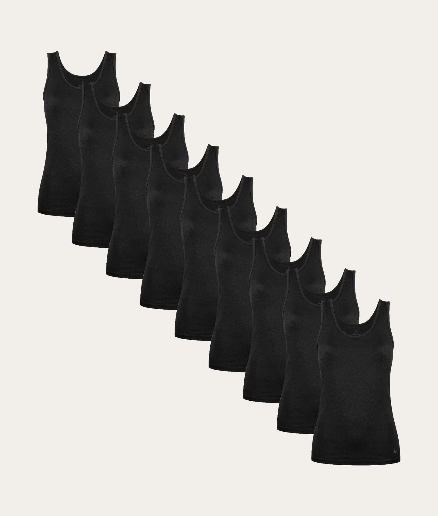 Undiemeister Dames - Zwarte Tanktop 9-pack