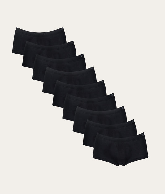 Undiemeister Dames - Zwarte Hipster 9-pack