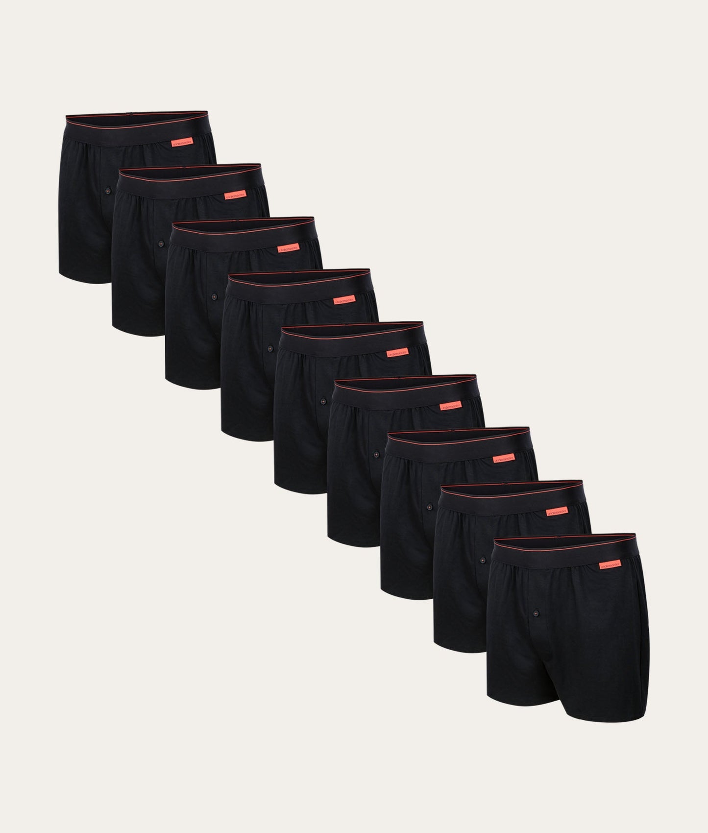Undiemeister Zwarte Heren Wijde Boxershorts 9-pack 