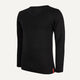 Schwarz Slim Fit Longsleeve V-Ausschnitt Volcano Ash