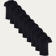 Confezione da 9 Magliette Nere Slim Fit Con Scollo Rotondo Volcano Ash