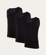 Zwarte Slim Fit Tanktop Volcano Ash (3-pack)