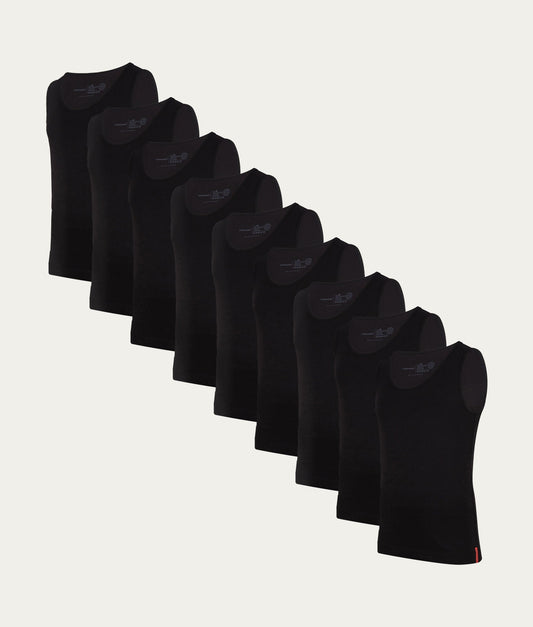 Zwarte tanktop 9-pack | Undiemeister