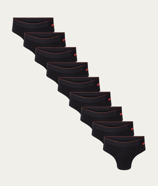 Undiemeister Zwarte Heren Slips 9-pack 