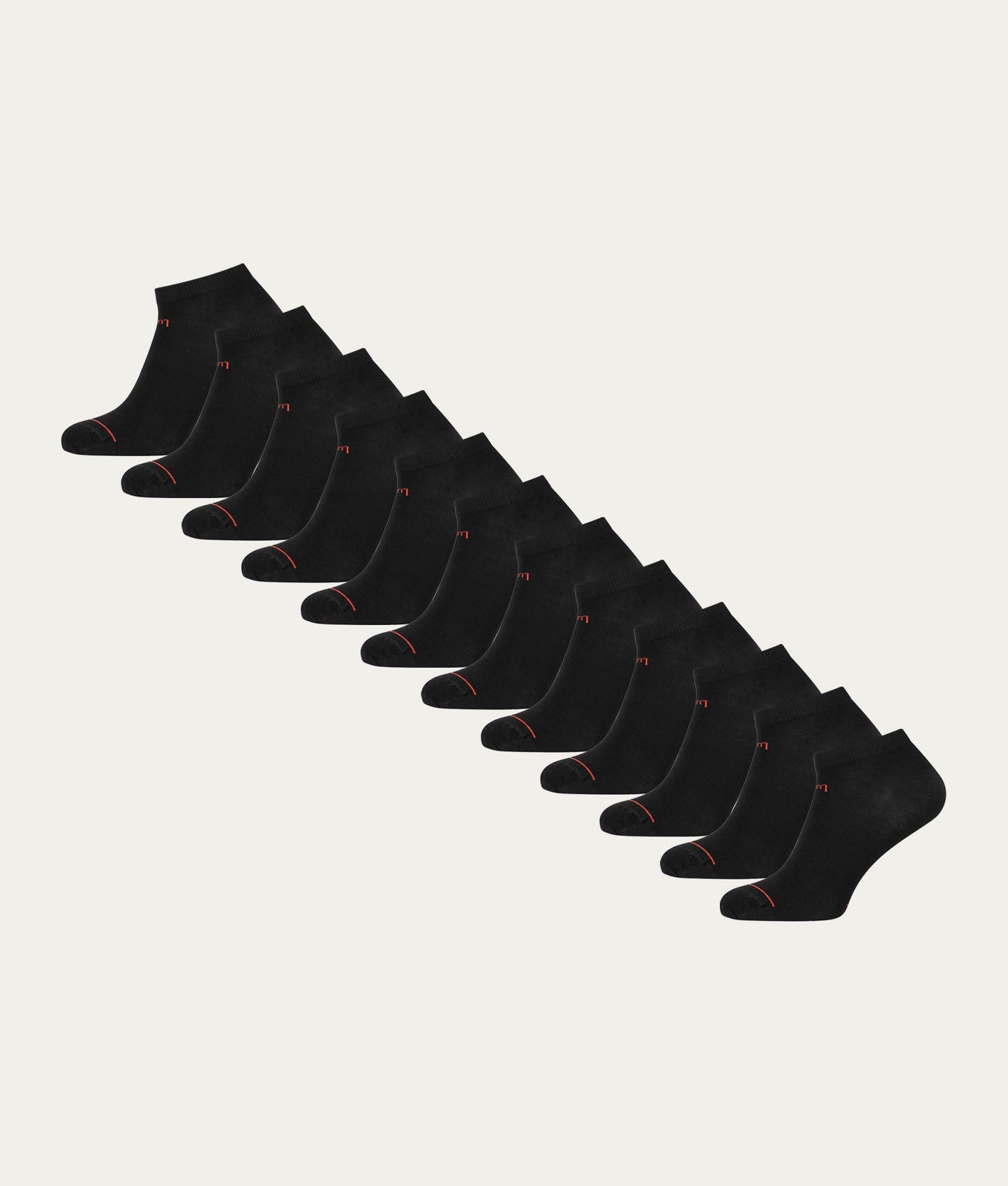 Zwarte Sneakersokken Volcano Ash (12 - pack) - Undiemeister