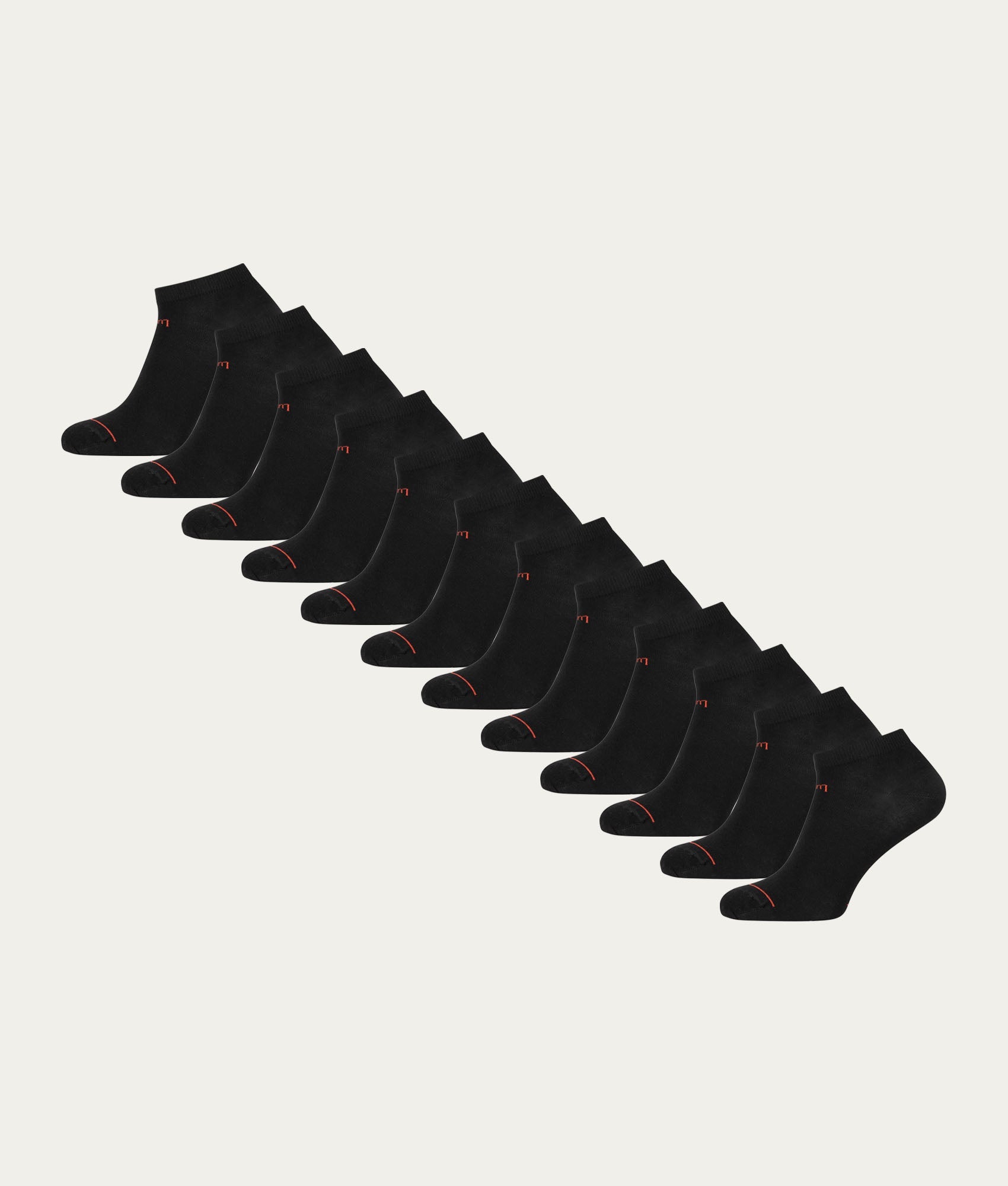 Zwarte Sneakersokken Volcano Ash (12 - pack) - Undiemeister