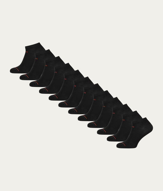Zwarte Sneakersokken Volcano Ash (12 - pack) - Undiemeister
