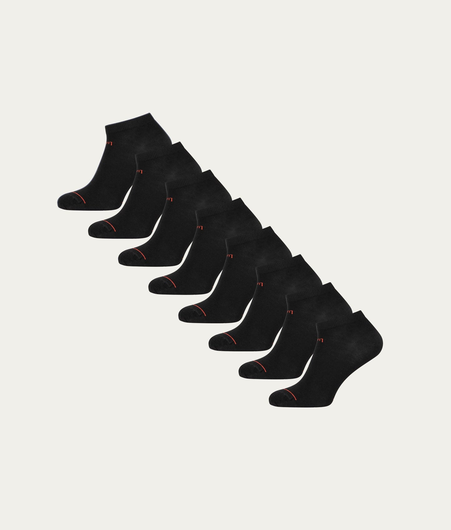 Zwarte Sneakersokken Volcano Ash (8 - pack) - Undiemeister