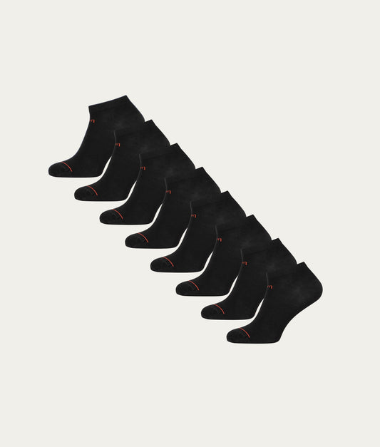 Zwarte Sneakersokken Volcano Ash (8 - pack) - Undiemeister