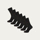 Schwarze Socken Volcano Ash (6er-Pack)